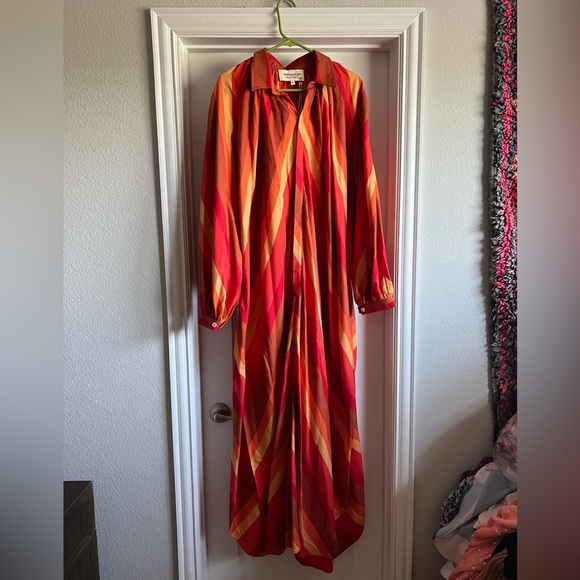 MARRAKSHI LIFE Touareg Dress, Red Autumn Stripe - NWT - Picture 2 of 6